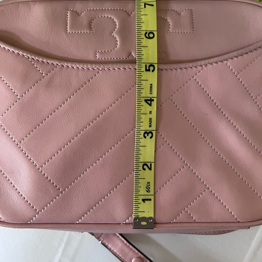 Tory Burch Pink and Gold Quilted Crossbody Bag - Picture 8 of 8